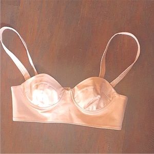 Nbd soft pink crop top